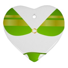 Green Swimsuit Ornament (heart) by BangZart