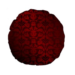 Red Dark Vintage Pattern Standard 15  Premium Round Cushions by BangZart