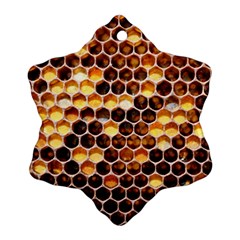 Honey Honeycomb Pattern Ornament (snowflake) by BangZart