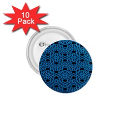 Triangle Knot Blue And Black Fabric 1 75  Buttons (10 Pack) by BangZart