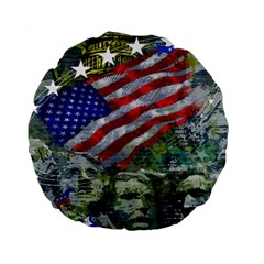 Usa United States Of America Images Independence Day Standard 15  Premium Flano Round Cushions by BangZart