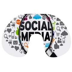 Social Media Computer Internet Typography Text Poster Travel Neck Pillows by BangZart