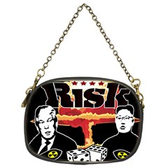 Nuclear Explosion Trump And Kim Jong Chain Purses (one Side)  by Valentinaart