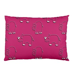 Rhino Pattern Wallpaper Vector Pillow Case by Nexatart