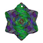 Fractal Spiral Swirl Pattern Snowflake Ornament (Two Sides) Front