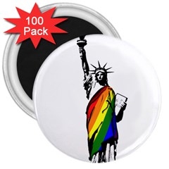 Pride Statue Of Liberty  3  Magnets (100 Pack) by Valentinaart