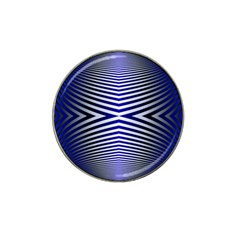 Blue Lines Iterative Art Wave Chevron Hat Clip Ball Marker (10 Pack) by Mariart