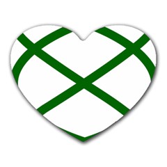 Lissajous Small Green Line Heart Mousepads by Mariart