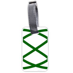 Lissajous Small Green Line Luggage Tags (one Side)  by Mariart