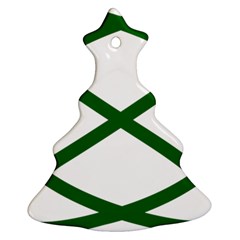 Lissajous Small Green Line Ornament (christmas Tree)  by Mariart