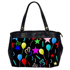 Party Pattern Star Balloon Candle Happy Office Handbags (2 Sides)  by Mariart