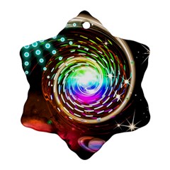 Space Star Planet Light Galaxy Moon Ornament (snowflake) by Mariart