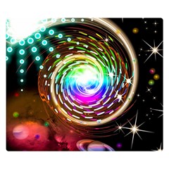 Space Star Planet Light Galaxy Moon Double Sided Flano Blanket (small)  by Mariart
