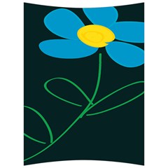 Whimsical Blue Flower Green Sexy Back Support Cushion by Mariart