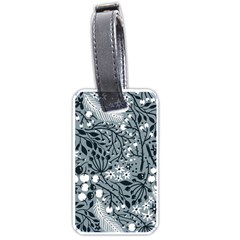 Abstract Floral Pattern Grey Luggage Tags (one Side)  by Mariart