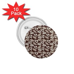 Dried Leaves Grey White Camuflage Summer 1 75  Buttons (10 Pack) by Mariart