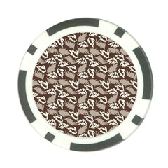 Dried Leaves Grey White Camuflage Summer Poker Chip Card Guard by Mariart