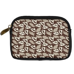 Dried Leaves Grey White Camuflage Summer Digital Camera Cases by Mariart
