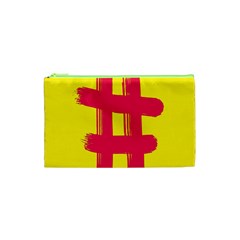 Fun Ain t Gone Fence Sign Red Yellow Flag Cosmetic Bag (xs) by Mariart