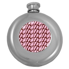Letter Font Zapfino Appear Round Hip Flask (5 Oz) by Mariart