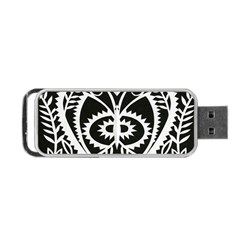 Paper Cut Butterflies Black White Portable Usb Flash (two Sides) by Mariart