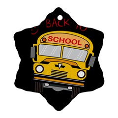 Back To School - School Bus Ornament (snowflake) by Valentinaart