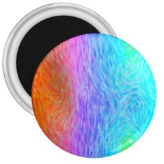 Aurora Rainbow Orange Pink Purple Blue Green Colorfull 3  Magnets by Mariart