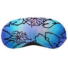 Lotus Flower Wall Purple Blue Sleeping Masks by Mariart
