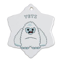Yeti Snowflake Ornament (two Sides) by Valentinaart