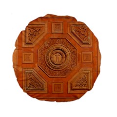 Symbolism Paneling Oriental Ornament Pattern Standard 15  Premium Flano Round Cushions by BangZart