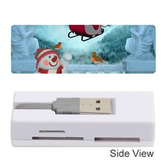 Christmas Design, Santa Claus With Reindeer In The Sky Memory Card Reader (stick)  by FantasyWorld7