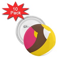 Breast Pink Brown Yellow White Rainbow 1 75  Buttons (10 Pack) by Mariart