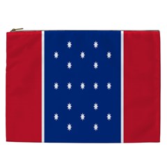 British American Flag Red Blue Star Cosmetic Bag (xxl)  by Mariart