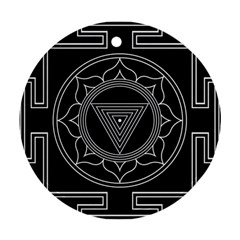 Kali Yantra Inverted Round Ornament (two Sides) by Mariart