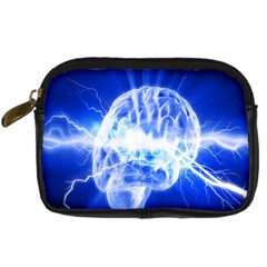 Lightning Brain Blue Digital Camera Cases by Mariart