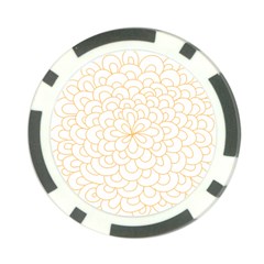 Rosette Flower Floral Poker Chip Card Guard by Mariart