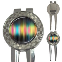 Sound Colors Rainbow Line Vertical Space 3-in-1 Golf Divots by Mariart