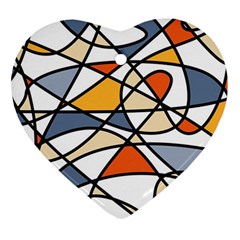 Abstract Background Abstract Heart Ornament (two Sides) by Nexatart