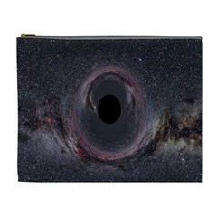 Black Hole Blue Space Galaxy Star Cosmetic Bag (xl) by Mariart