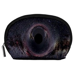Black Hole Blue Space Galaxy Star Accessory Pouches (large)  by Mariart