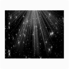 Black Rays Light Stars Space Small Glasses Cloth (2-side) by Mariart