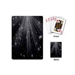 Black Rays Light Stars Space Playing Cards (mini)  by Mariart