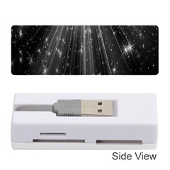 Black Rays Light Stars Space Memory Card Reader (stick)  by Mariart