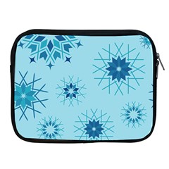 Blue Winter Snowflakes Star Apple Ipad 2/3/4 Zipper Cases by Mariart