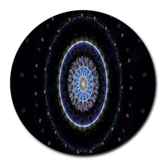 Colorful Hypnotic Circular Rings Space Round Mousepads by Mariart