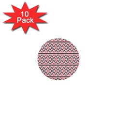 Clipart Embroidery Star Red Line Black 1  Mini Buttons (10 Pack)  by Mariart