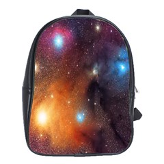 Galaxy Space Star Light School Bag (large) by Mariart