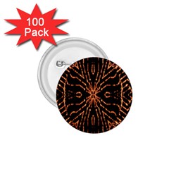 Golden Fire Pattern Polygon Space 1 75  Buttons (100 Pack)  by Mariart