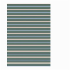 Horizontal Line Grey Blue Small Garden Flag (two Sides) by Mariart