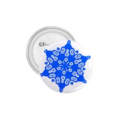 Snowflake Art Blue Cool Polka Dots 1 75  Buttons by Mariart